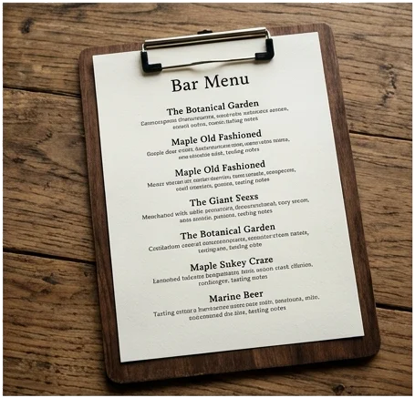 What a clear menu usually includes